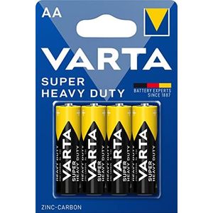 VARTA 4 pcs Piles AA Zinc-Carbon 1.5V R03 Super Heavy Duty